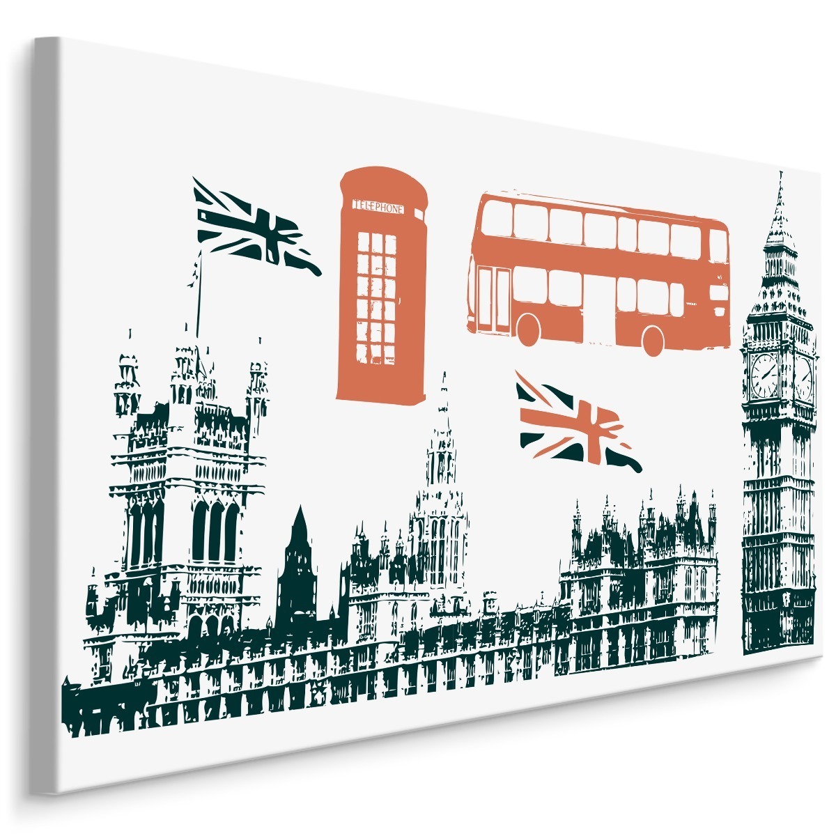 MyBestHome BOX Plátno Turistické Atrakce V Londýně Varianta: 90x60