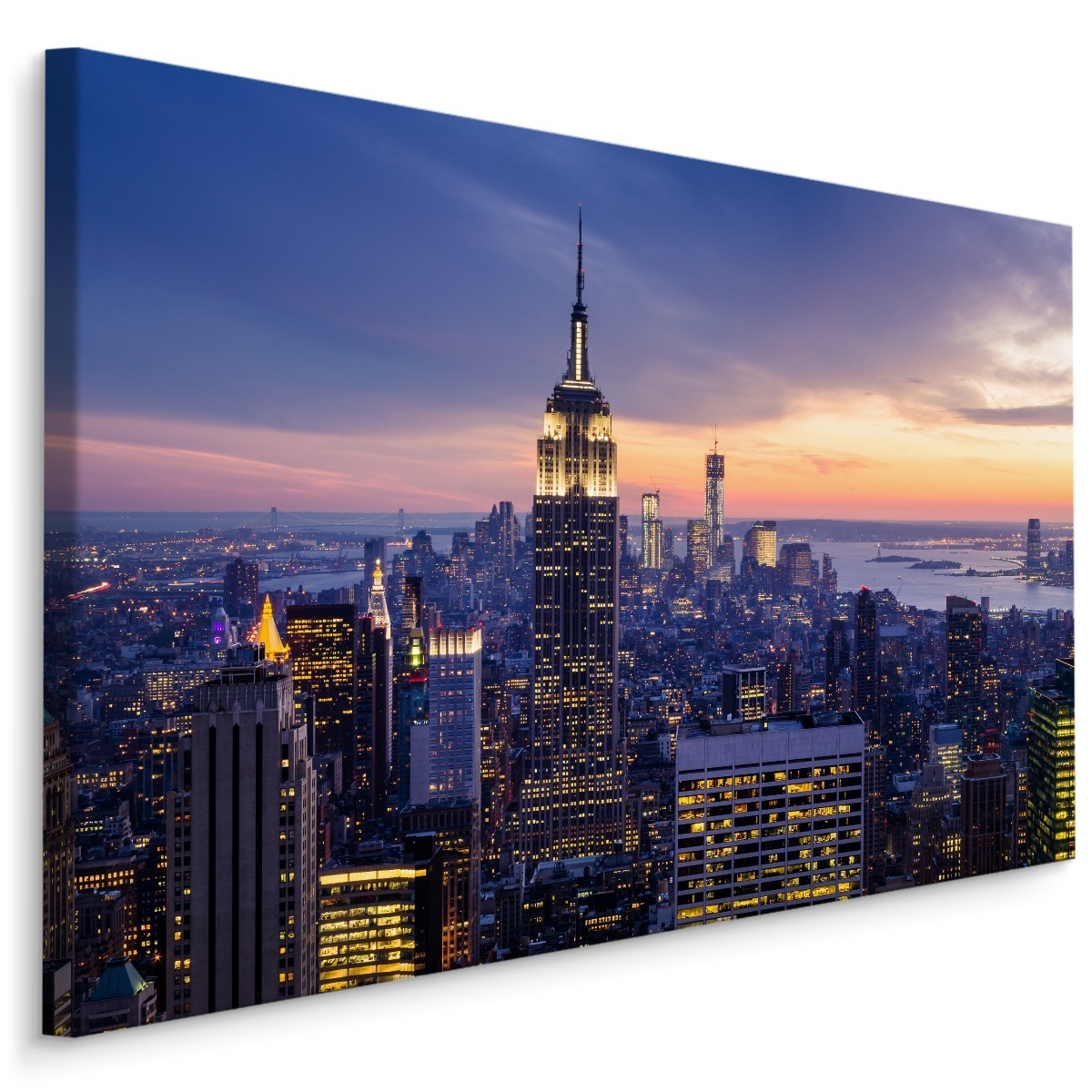 MyBestHome BOX Plátno New York City Mrakodrapy Ve Večerních Hodinách Varianta: 90x60