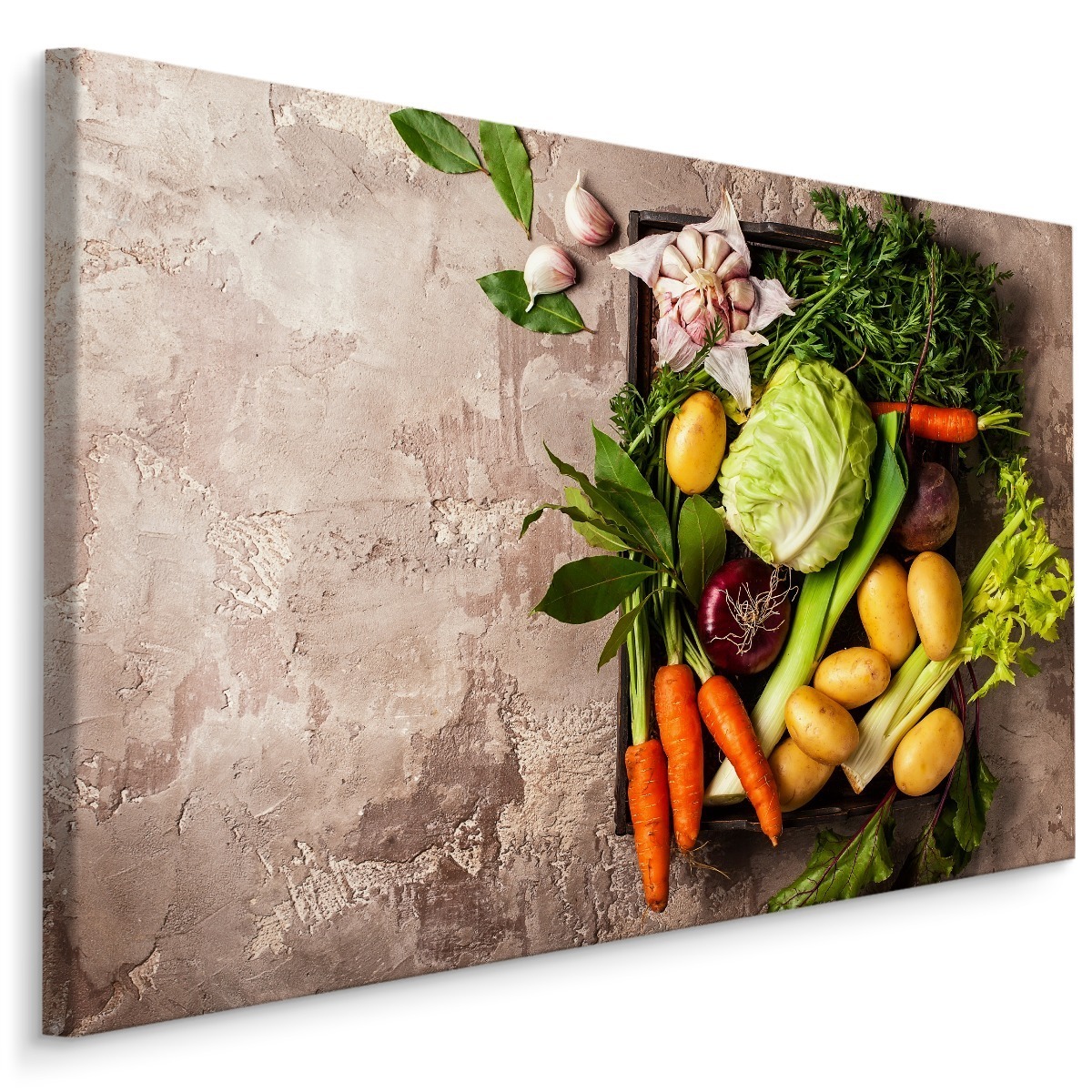 MyBestHome BOX Plátno Zelenina Na Betonu Varianta: 90x60