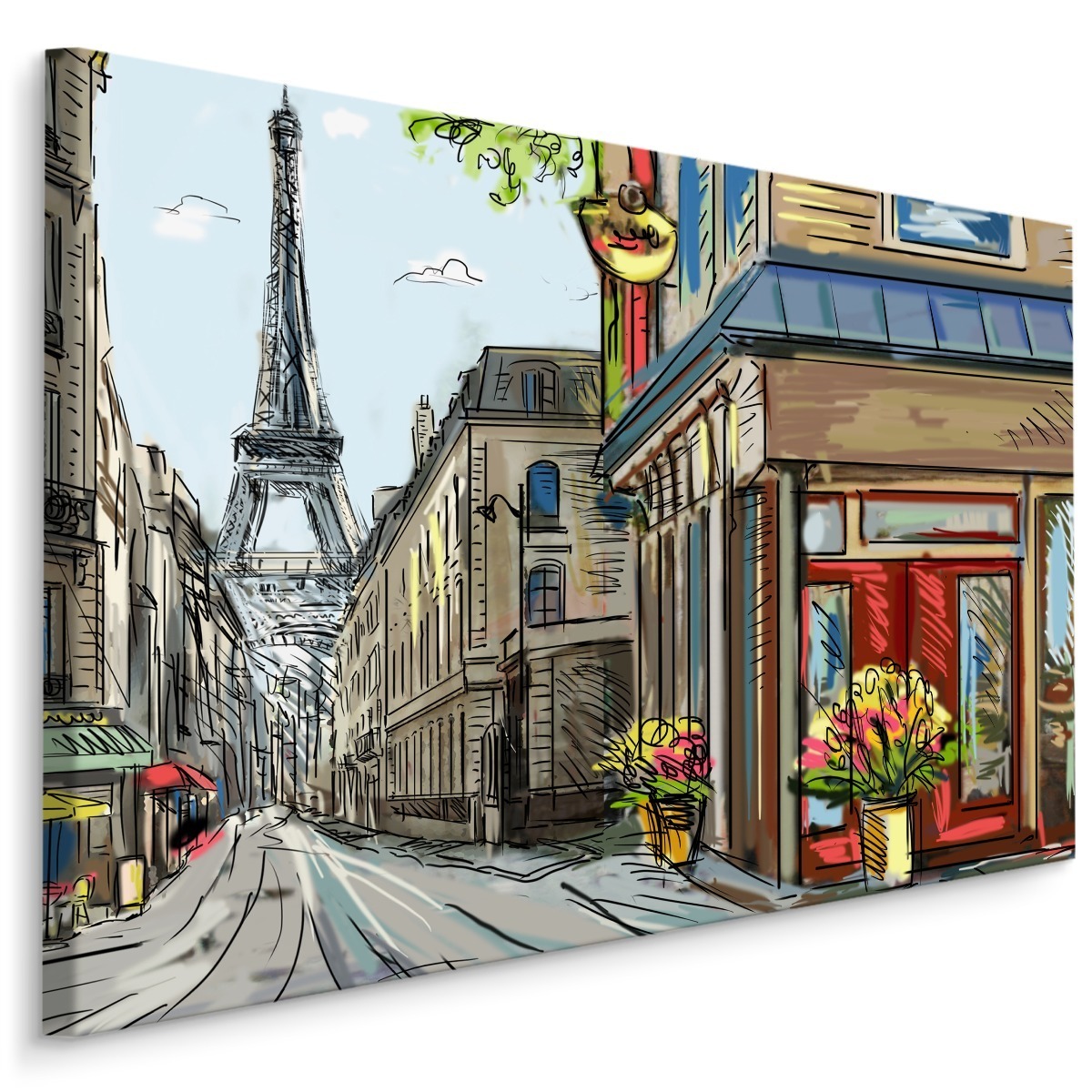 MyBestHome BOX Plátno Pařížské Ulice Jako Z Komiksu Varianta: 90x60