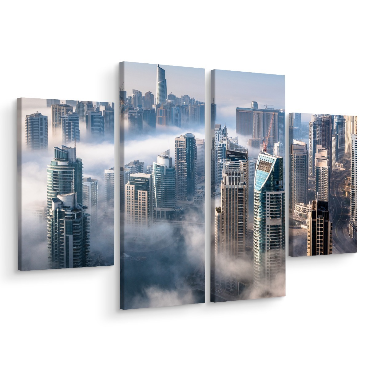 MyBestHome BOX Vícedílné plátno Panorama Města Dubaj V Mlze Varianta: 90x120