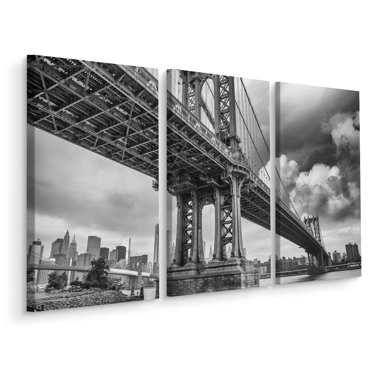 MyBestHome BOX Vícedílné plátno Manhattan Bridge V New Yorku Varianta: 100x150