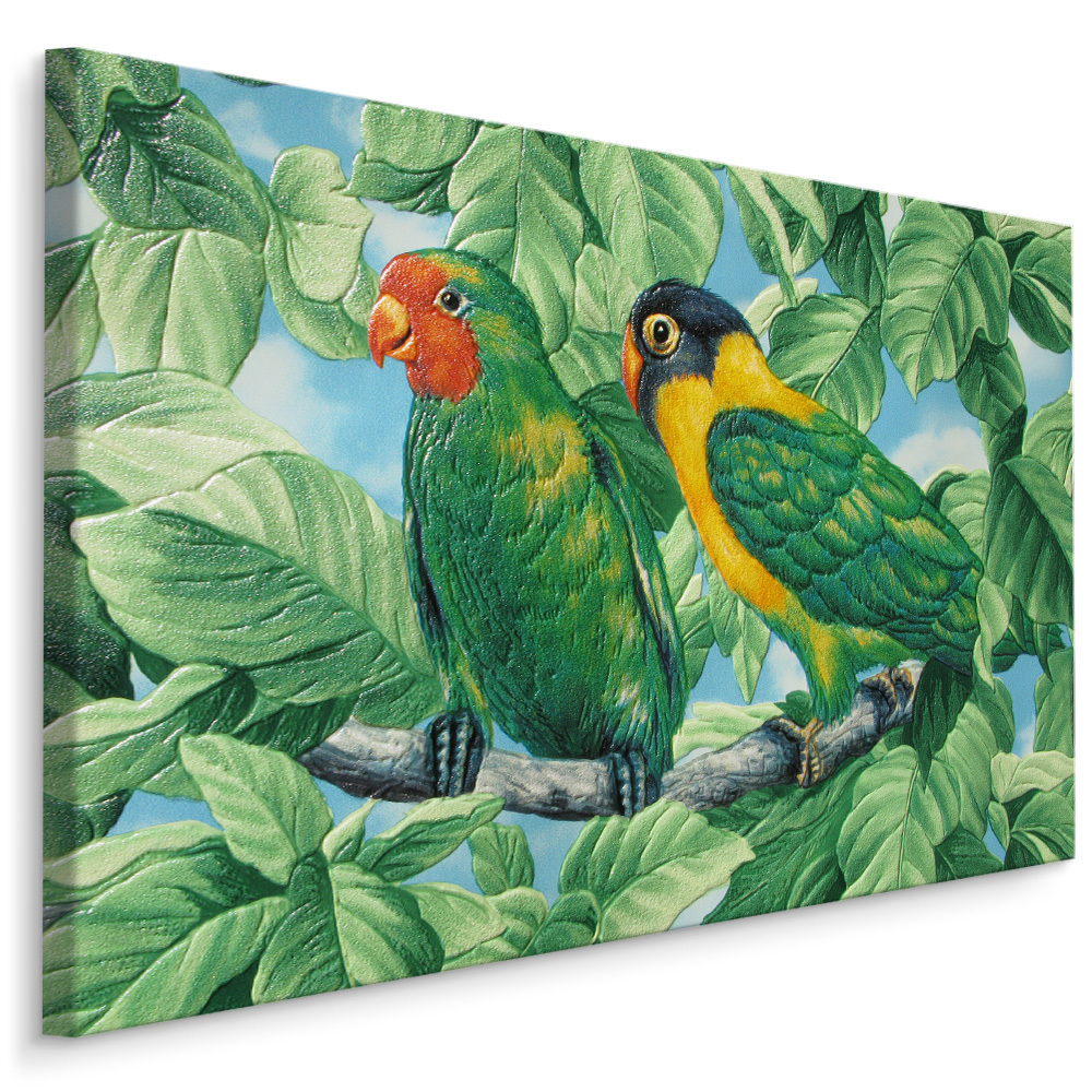 MyBestHome BOX Plátno Krásné Barevné Papoušky Varianta: 90x60