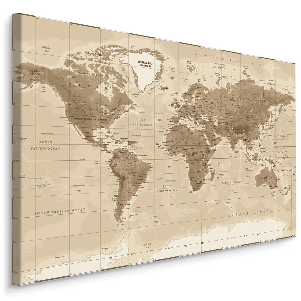 MyBestHome BOX Plátno Mapa Států Varianta: 90x60