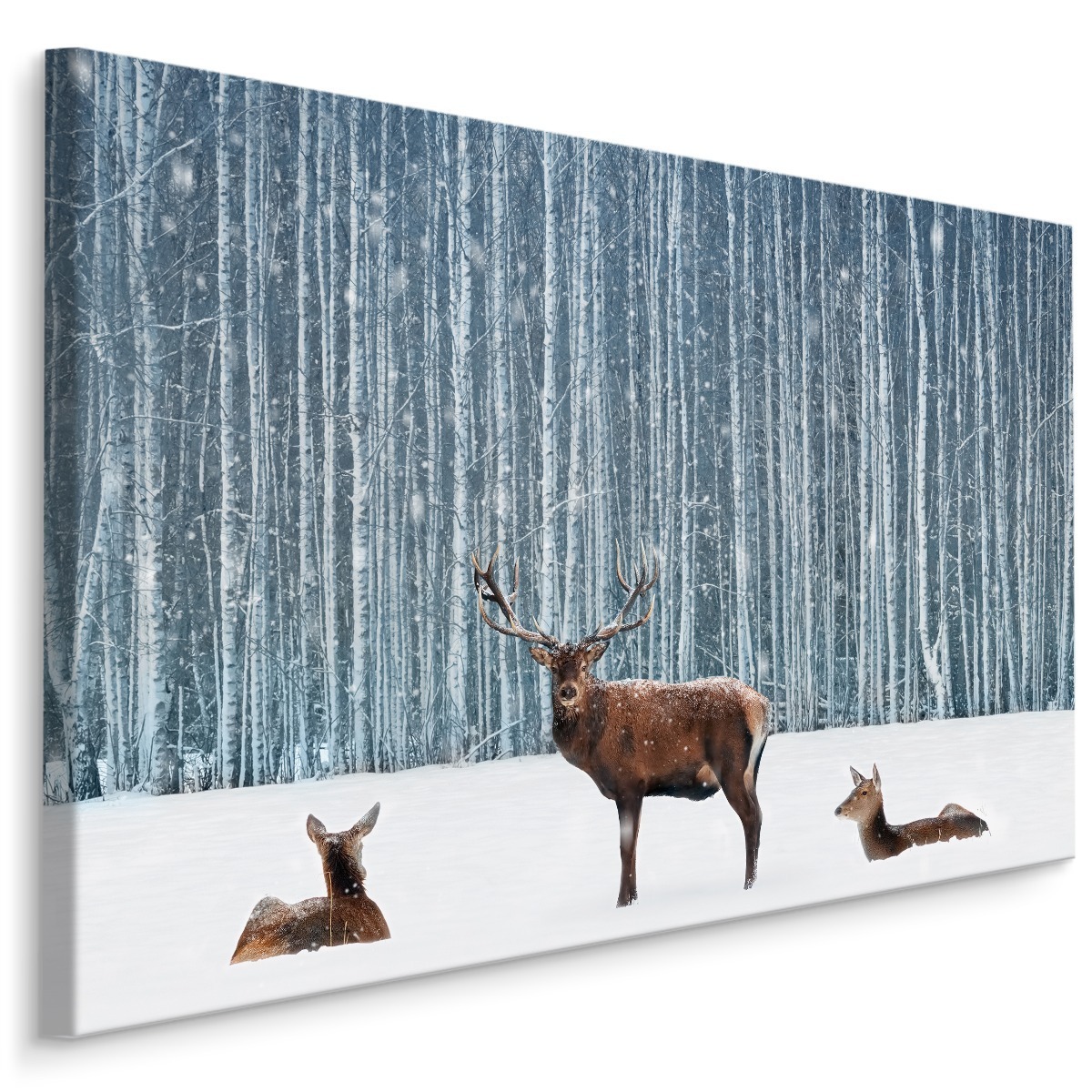 MyBestHome BOX Plátno Jelen V Zimním Lese I. Varianta: 90x60