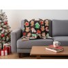 Vánoční deka z mikrovlákna CHRISTMASSY černá 130x170 cm