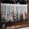 Dekorační krátká vánoční vitrážová záclona do kuchyně GIRLANDA 150x40 cm MyBestHome