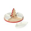 Vánoční servírovací prkénko | TROEL | kulaté s miskami a vánočním stromkem 4ks | 804910