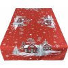 Vánoční ubrus - běhoun na stůl CHRIST TIME červená 55x120 cm Mybesthome