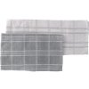 Set 2 kusy kuchyňských ručníků ANDREW světle šedá/bílá 100% bavlna 50x50 cm MyBestHome 2 kusy v balení