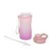 Plastová láhev | OMBRE | růžová se šňůrou | 1,2 l | 891804