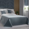 Přehoz na postel QUIDO šedá/modrá 220x240 cm Mybesthome