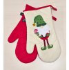 Vánoční kuchyňské rukavice chňapky FESTIVE WARMTH 18x30 cm 100% bavlna