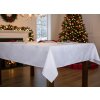 Vánoční ubrus na stůl FIRST SNOW 130x180 cm bílá jeleni
