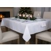 Vánoční ubrus na stůl FIRST SNOW 130x180 cm bílá jeleni