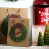 Dárková taška | Cymka | Vánoční věnec | 14x27x33 | 874296