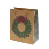 Dárková taška | Cymka | Vánoční věnec | 14x27x33 | 874296