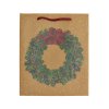 Dárková taška | Cymka | Vánoční věnec | 14x27x33 | 874296