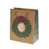 Dárková taška | Cymka | Vánoční věnec | 14x27x33 | 874296