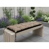 Prošívané sezení na lavici WILSON color 21 béžová různé rozměry, polstr na zahradní lavici - sedák Mybesthome
