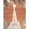 Venkovní vzorovaný koberec JUTTA barevná Ø 80 cm Multidecor