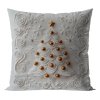 Vánoční polštář CHRISTMAS TREE 3D 40x40 cm, stříbrný efekt, Mybesthome