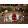 Vánoční prostírání oválné FANNY zlatá 30x45 cm Mybesthome