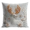 Vánoční polštář CHRISTMAS DEER 3D 40x40 cm, stříbrný efekt, Mybesthome