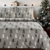 Vánoční povlečení 100% bavlna flanel LEON 1x 220x200 cm, 2x povlak 70x80 cm francouzské povlečení MyBestHome