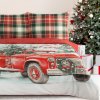 Vánoční povlečení 100% bavlna RED CAR 1x 220x200 cm, 2x povlak 70x80 cm francouzské povlečení MyBestHome