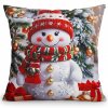 Vánoční polštář HAPPY SNOWMAN II. 40x40 cm Mybesthome