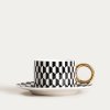 Hrnek | LUNYA | s podšálkem v černobílém provedení | 0,2 l | 757044