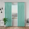Dekorační závěs s řasící páskou VELVINO color 007 mátová šířka 140 cm x výška různé rozměry (cena za 1 kus) MyBestHome
