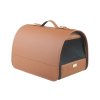 Přenosná cestovní taška pro psy do auta PARIS hnědá velikost M, L