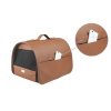 Přenosná cestovní taška pro psy do auta PARIS hnědá velikost M, L