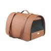 Přenosná cestovní taška pro psy do auta PARIS hnědá velikost M, L