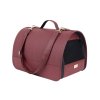 Přenosná cestovní taška pro psy do auta PARIS vínová velikost M, L