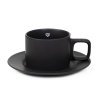 Šálek | MARIN | podšálek černý 0,2 l 885124