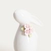 Velikonoční figurka RABBIT keramický zajíc s květinami 9,8x7x18,6 cm  763984