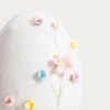 Velikonoční dekorace EASTER EGG keramické vejce s květinami 11,7x15 cm  763991