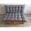 Paletové prošívané sezení - sedák 120x80 cm, opěrka 120x40 cm, barva šedá, Mybesthome