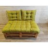 Paletové prošívané sezení - sedák 120x80 cm, 2x opěrka 60x40 cm, barva zelená, Mybesthome