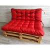 Paletové prošívané sezení - sedák 120x80 cm, barva červená, Mybesthome