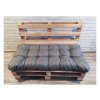 Paletové prošívané sezení - sedák 120x60 cm - 120x50 cm, barva šedá, Mybesthome