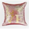 Polštář LOVE růžová/zlatá 40x40 cm MyBestHome