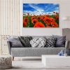 Plátno Kvetoucí Máky Na Louce 3D