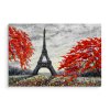 Plátno Eiffelova Věž Mezi Barevnými Stromy I.
