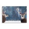 Plátno Dva Jeleni V Zimním Lese