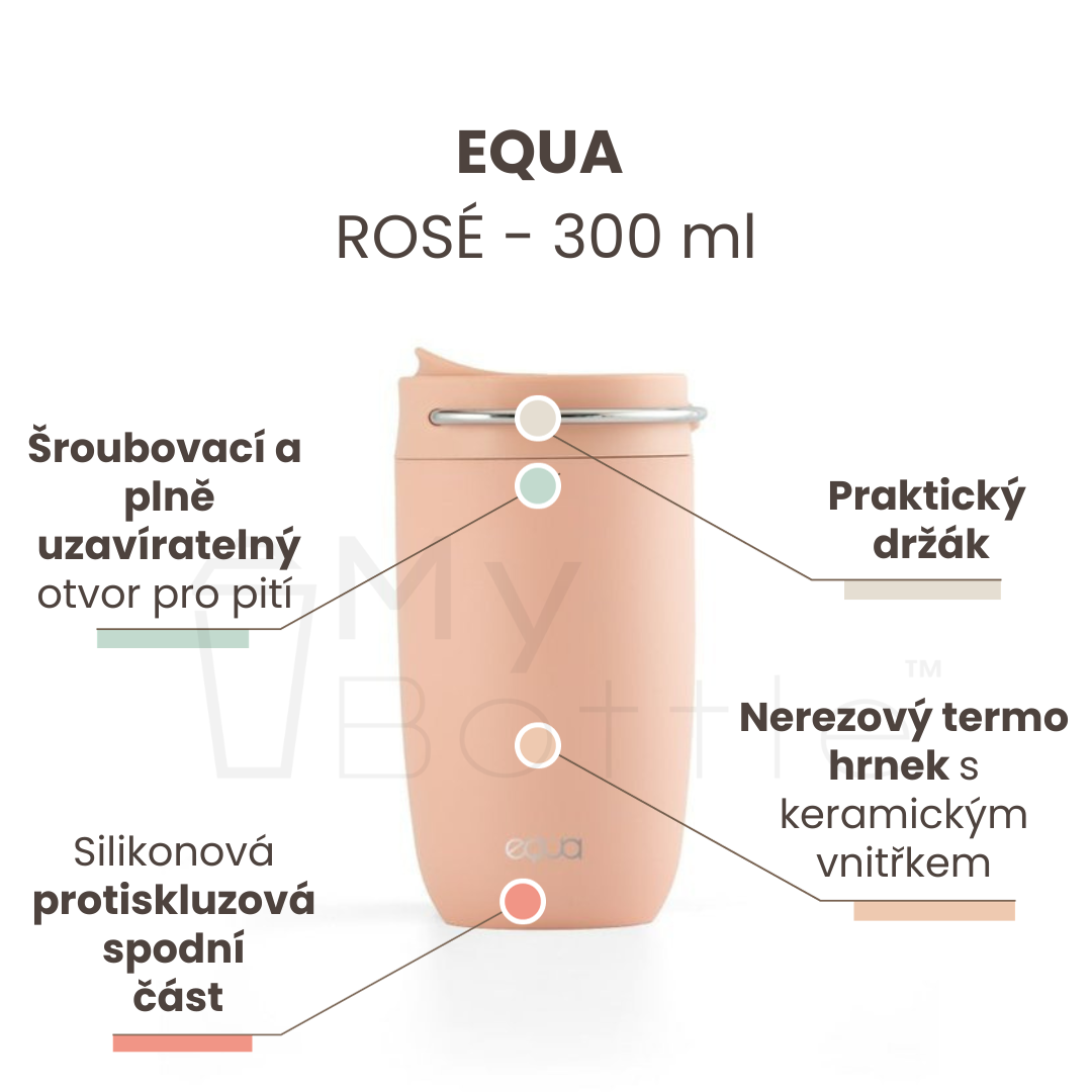 Termohrnek EQUA Cup Rosé, 300 ml