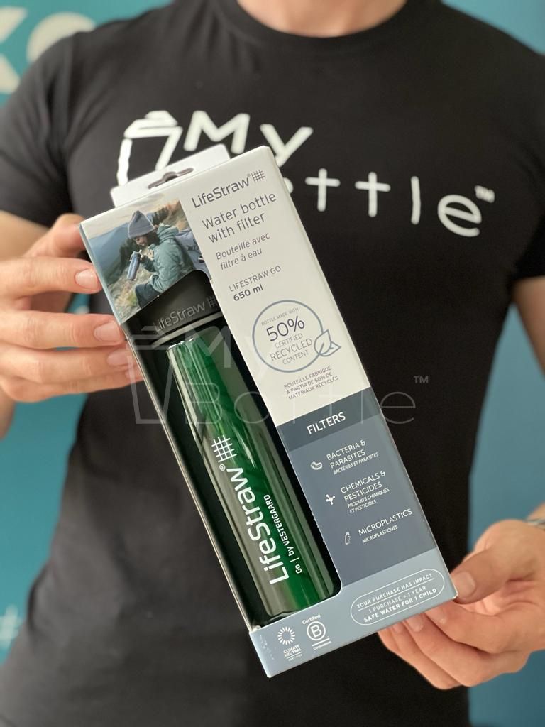Filtrační láhev LifeStraw Go 2-Stage Alpine Green 650 ml mybottle